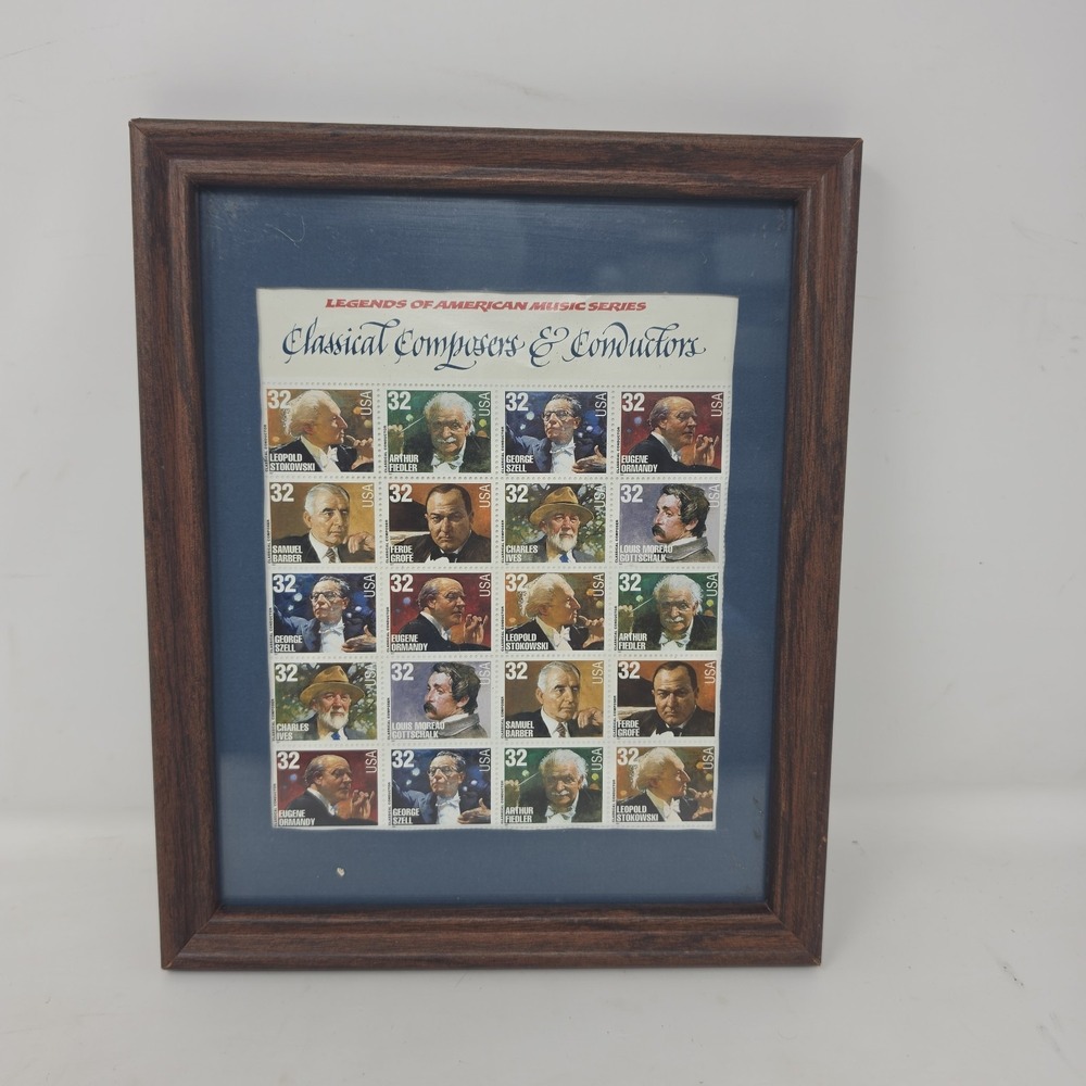 1997 Legends of American Music Series 32-Cent U.S. Stamp #3158-31658 Framed D